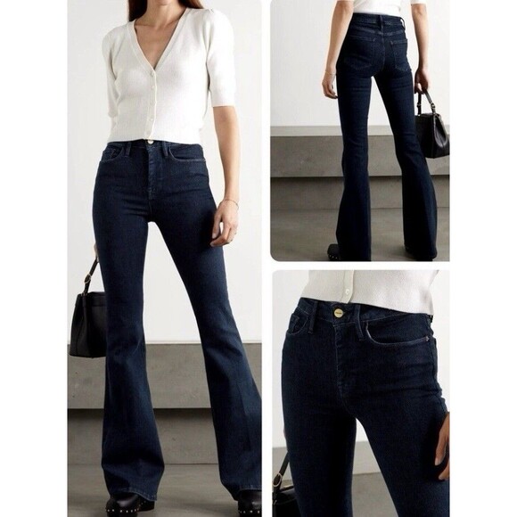 Frame Le One Flare Women's High-Rise Stretch Blue Jeans Size 2